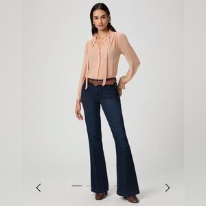 PAIGE Dark Indigo Flare Jeans